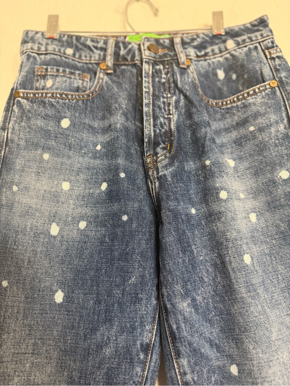 SANDRINE ROSE (Free People) Women’s Polka Dot Cropped Jeans - 27 - Picture 5 of 9